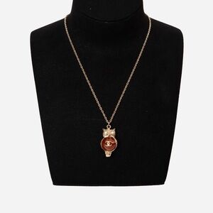 Pre-Owned Chanel 2018 Owl Pendant Necklace
